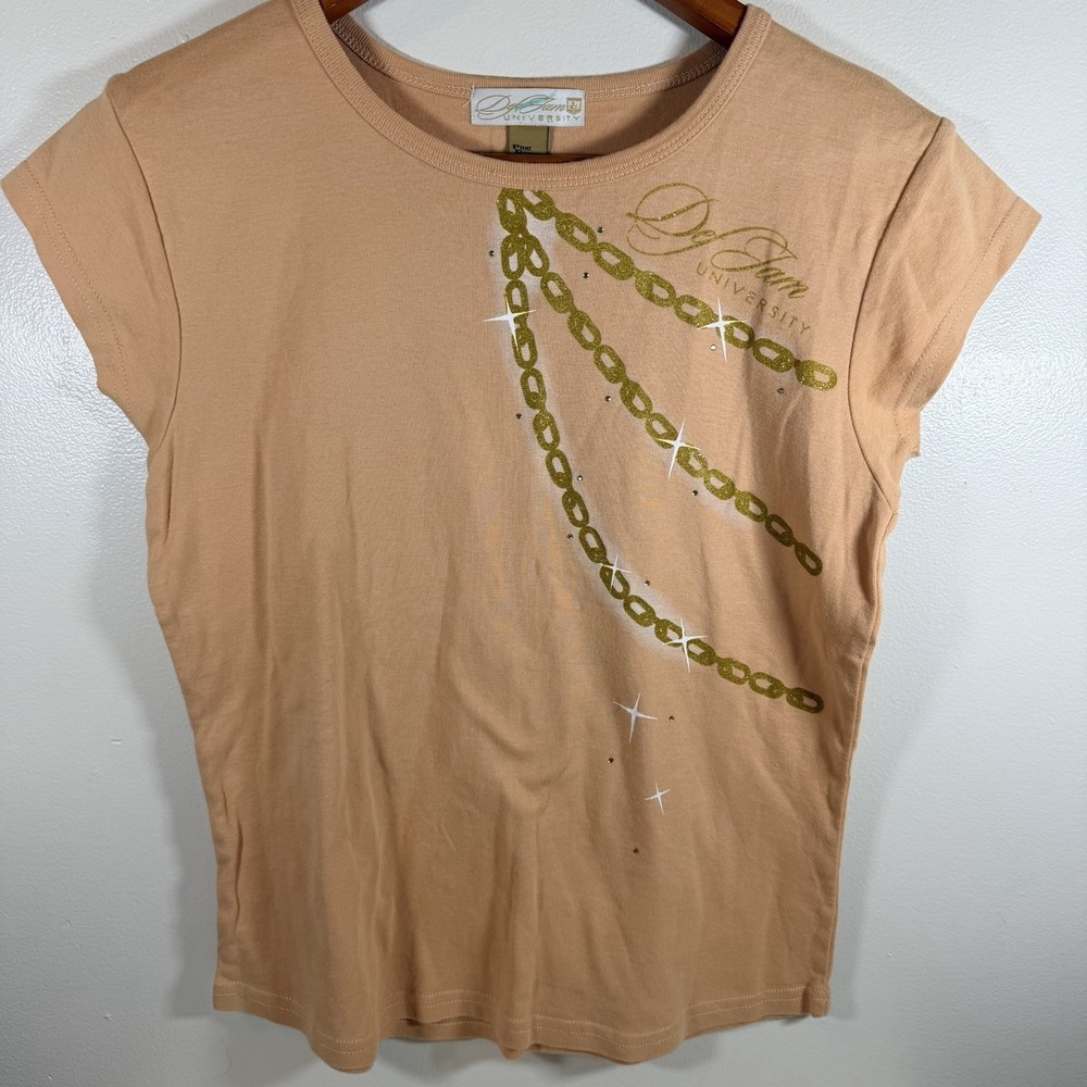 DEF JAM UNIVERSITY juniors XL rap hip hop T shirt Russell Simmons gold chains OG